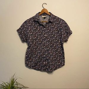 Universal Thread Floral Short Sleeve Button Down